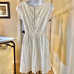 Cream Lace Flower Dress